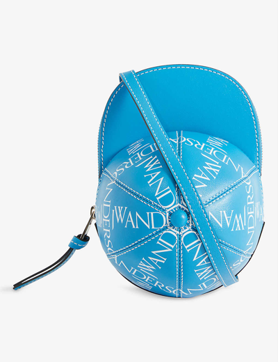 Shop Jw Anderson Cap Midi Leather Cross-body Bag In Light Blue
