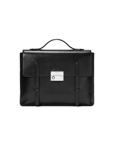 Shop Montblanc Men's Meisterstück Neo Leather Briefcase In Black