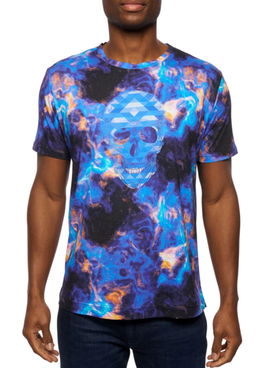 Shop Robert Graham Men's Space Skull Cotton T-shirt In Neutral