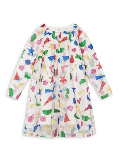 Shop Stella Mccartney Little Girl's & Girl's Glitter Stickers Tulle Dress In White