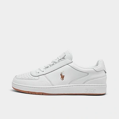 Polo Ralph Lauren Polo Court Low-top Leather Sneakers In White | ModeSens