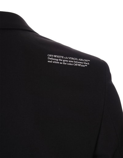 Shop Off-white Man Black Wool Tailored Blazer In Nero