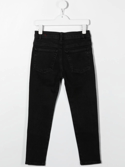 Diesel Teen Five-pocket Denim Jeans In Black