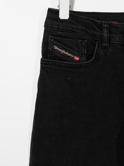 Diesel Teen Five-pocket Denim Jeans In Black