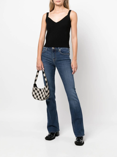 7 For All Mankind Asher Luxe Mid-rise Jeans In Blue