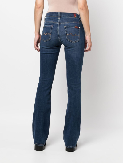 7 For All Mankind Asher Luxe Mid-rise Jeans In Blue