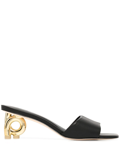 Cult Gaia Cora 50mm Mules In Black