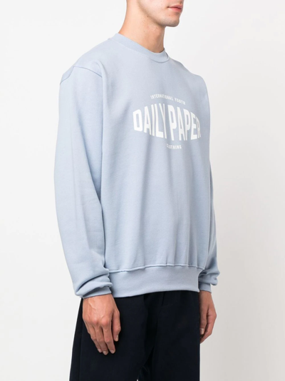 Shop Daily Paper Logo-print Sweatshirt In Blue