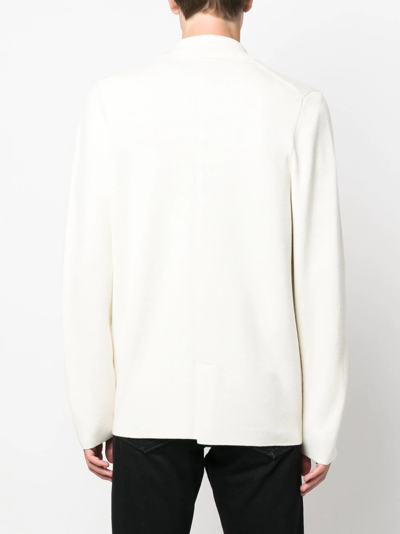 Shop Drumohr Double-breasted Merino Wool Cardigan In White