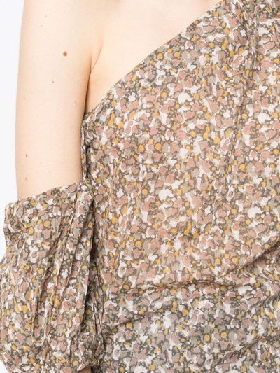 Isabel Marant Étoile Asymmetric Floral-print Blouse In Multicolour