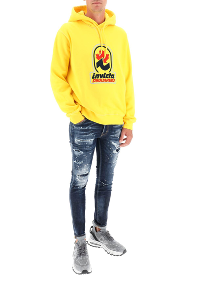 Shop Dsquared2 Invicta Cool Hoodie In Yellow