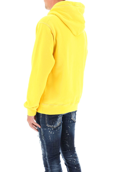 Shop Dsquared2 Invicta Cool Hoodie In Yellow