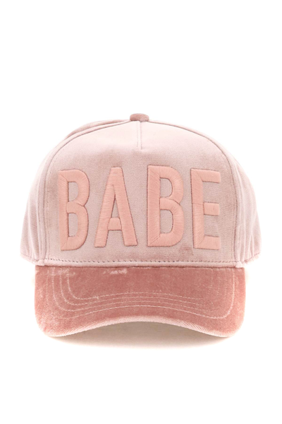 Shop Dsquared2 'babe' Velvet Baseball Cap In Pink