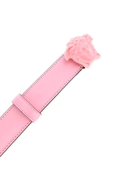 Shop Versace 'la Medusa' Leather Belt In Pink