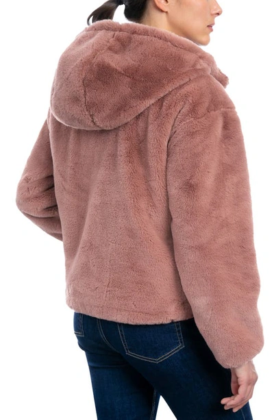 Lucky Brand, Jackets & Coats, Lucky Brand Faux Fur Bomber Jacket In Dusty  Rose