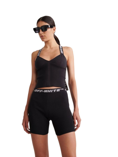 Shop Off-white Women's Black Polyester Shorts