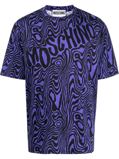 Shop Moschino Men's Blue Other Materials T-shirt