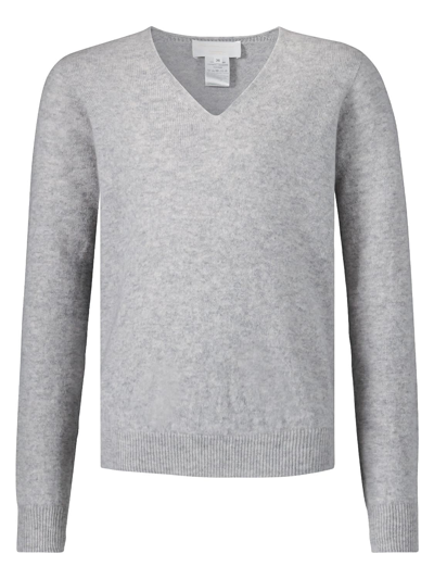 Shop Precious Cashmere Kids Grey Cashmere Sweater For Girls