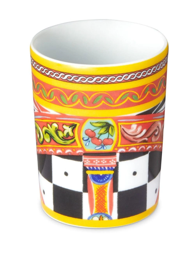 Shop Dolce & Gabbana Archive-print Porcelain Cup In Multicolour