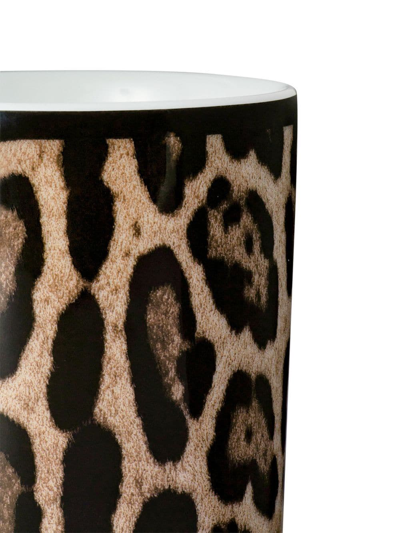 Shop Dolce & Gabbana Leopard-print Porcelain Cup In Brown