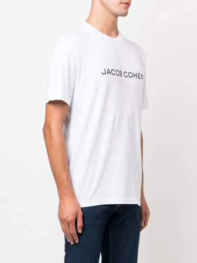Shop Jacob Cohen Logo-print T-shirt In White