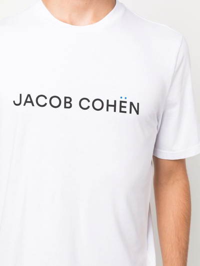 Shop Jacob Cohen Logo-print T-shirt In White