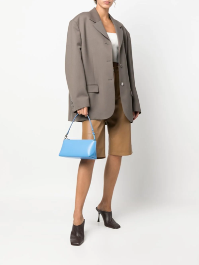 Staud Kaia Zipped Shoulder Bag In Brown | ModeSens