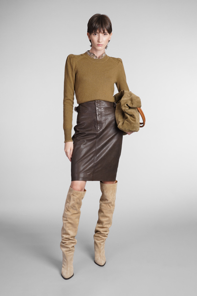 Shop Isabel Marant Étoile Klea Knitwear In Green Wool