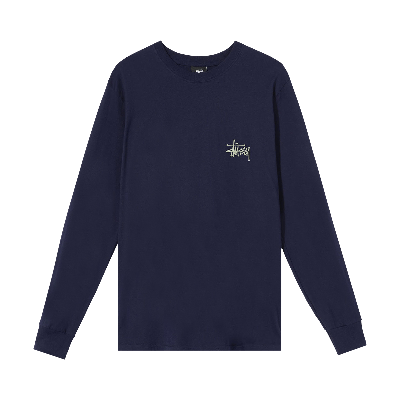 Pre-owned Stussy Basic Long-sleeve Tee 'navy' In Blue