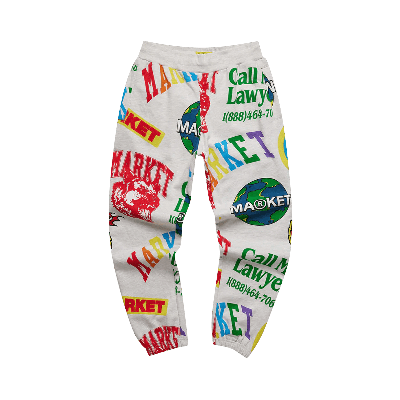 Pre-owned Market Monogram Aop Sweatpants 'ash Grey'