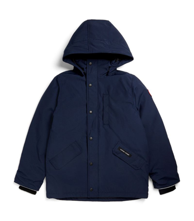 Shop Canada Goose Kids Padded Logan Parka (7-16 Years) In Navy