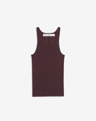 Shop Iro Palisso Ribbed Tank Top In Berry/bordeaux