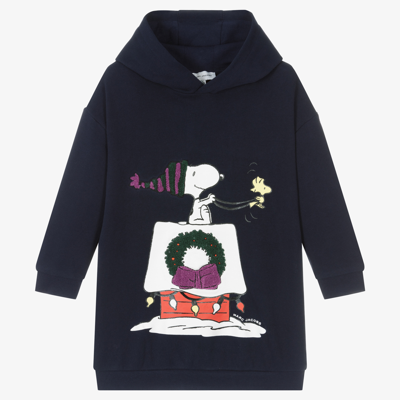 Shop Marc Jacobs Girls Blue Snoopy Hoodie Dress