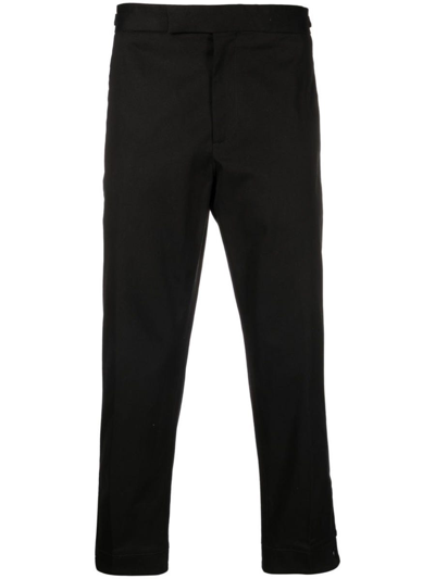 Shop Neil Barrett Black Cropped Tailored-cut Trousers In Nero