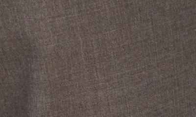 Ted Baker Jerome Trim Fit Flat Front Wool Blend Pants In Brown