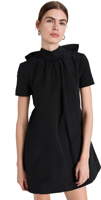 Shop Staud Mini Ilana Dress Black