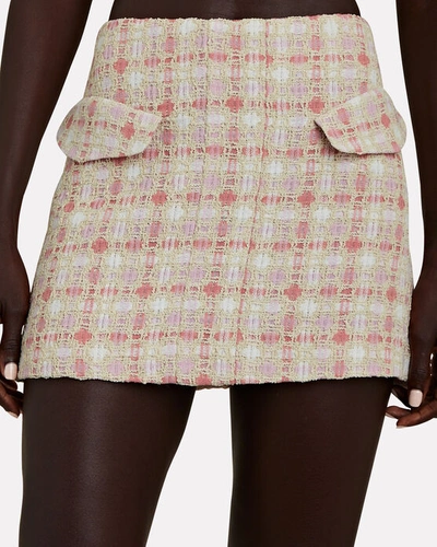 Shop Alexis Tara Tweed Mini Skirt In Multi