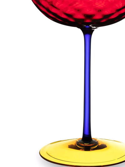 Dolce & Gabbana Hand-blown Murano Champagne Glass In Red