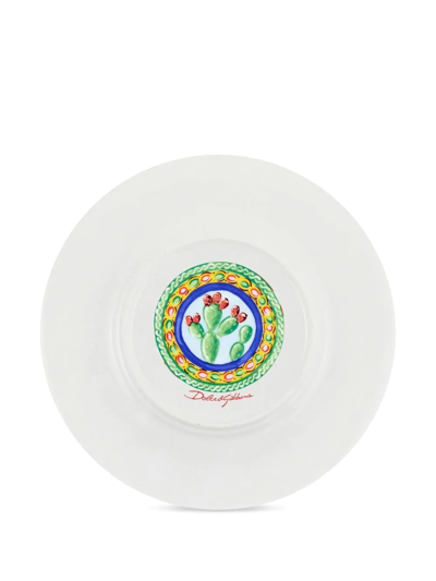 Dolce & Gabbana 2 Piece Fine Porcelain Dessert Plate Set In White