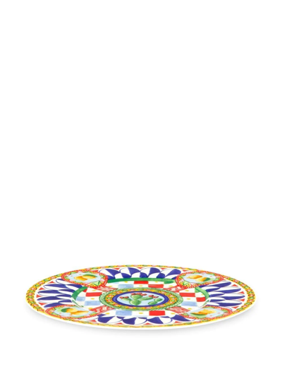 Dolce & Gabbana 2 Piece Fine Porcelain Dessert Plate Set In White