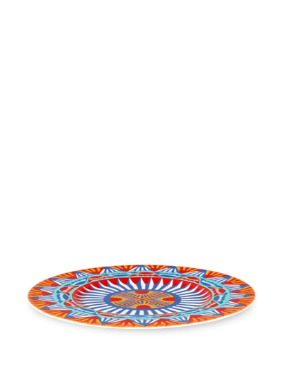 Dolce & Gabbana 2 Piece Fine Porcelain Dinner Place Set In Blue