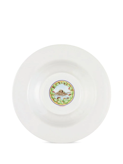 Dolce & Gabbana 2 Piece Fine Porcelain Soup Plate Set In Red