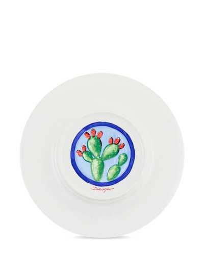 Shop Dolce & Gabbana Carretto Sicilano Set-of-two Bread Plates In Green