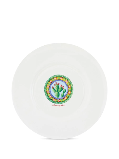 Shop Dolce & Gabbana Porcelain Charger Plate In White