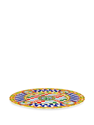 Shop Dolce & Gabbana Porcelain Charger Plate In White