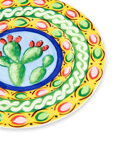 Dolce & Gabbana Carretto Sicilano Set-of-two Bread Plates In Green