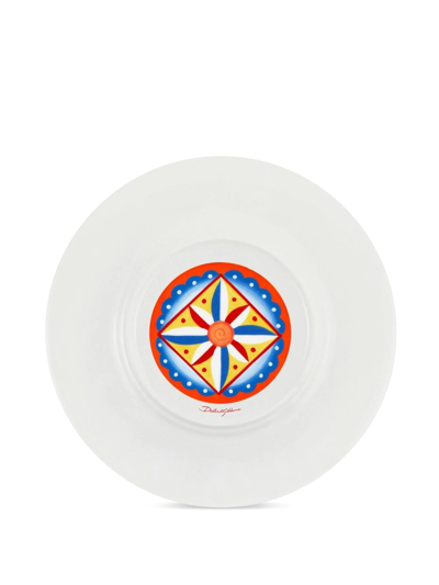 Dolce & Gabbana Porcelain Charger Plate In Orange