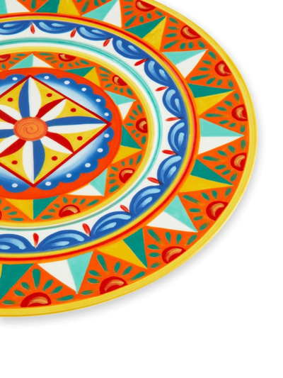 Dolce & Gabbana Porcelain Charger Plate In Orange