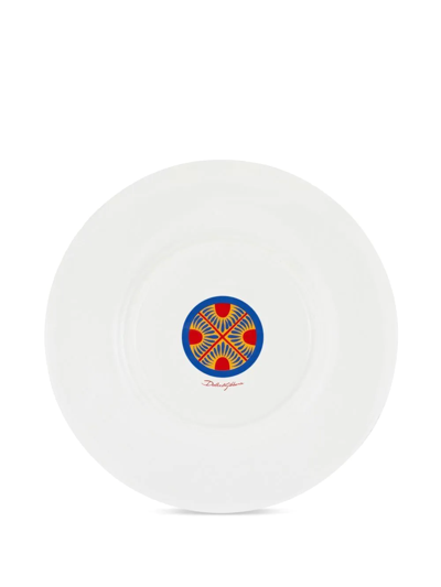 Shop Dolce & Gabbana Porcelain Charger Plate In Blue