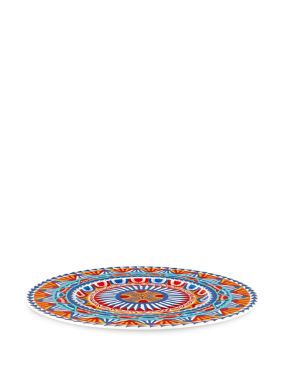 Dolce & Gabbana Porcelain Charger Plate In Blue